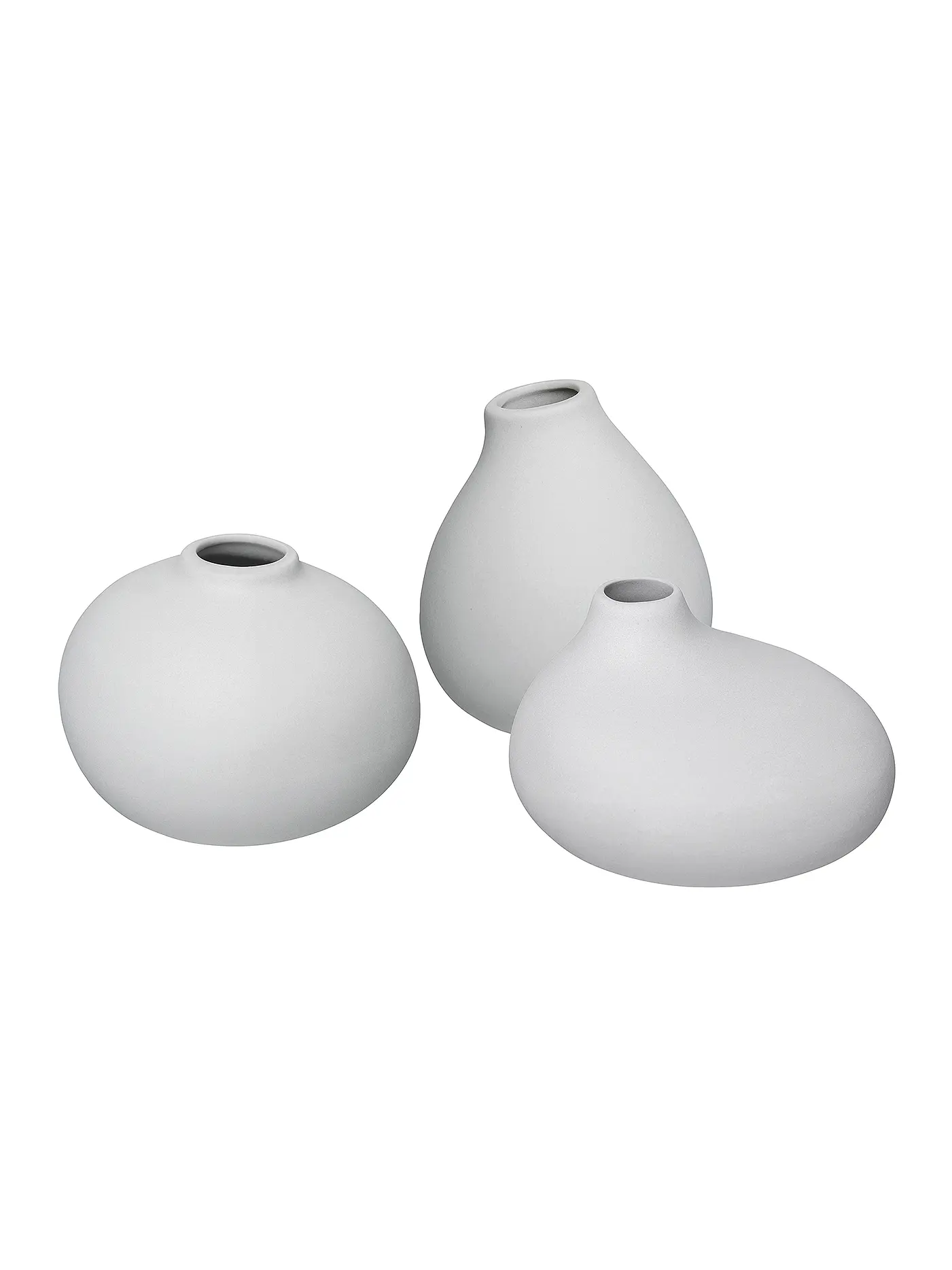 BLOMUS | Set Keramik Vasen NONA 3-teilig White | creme